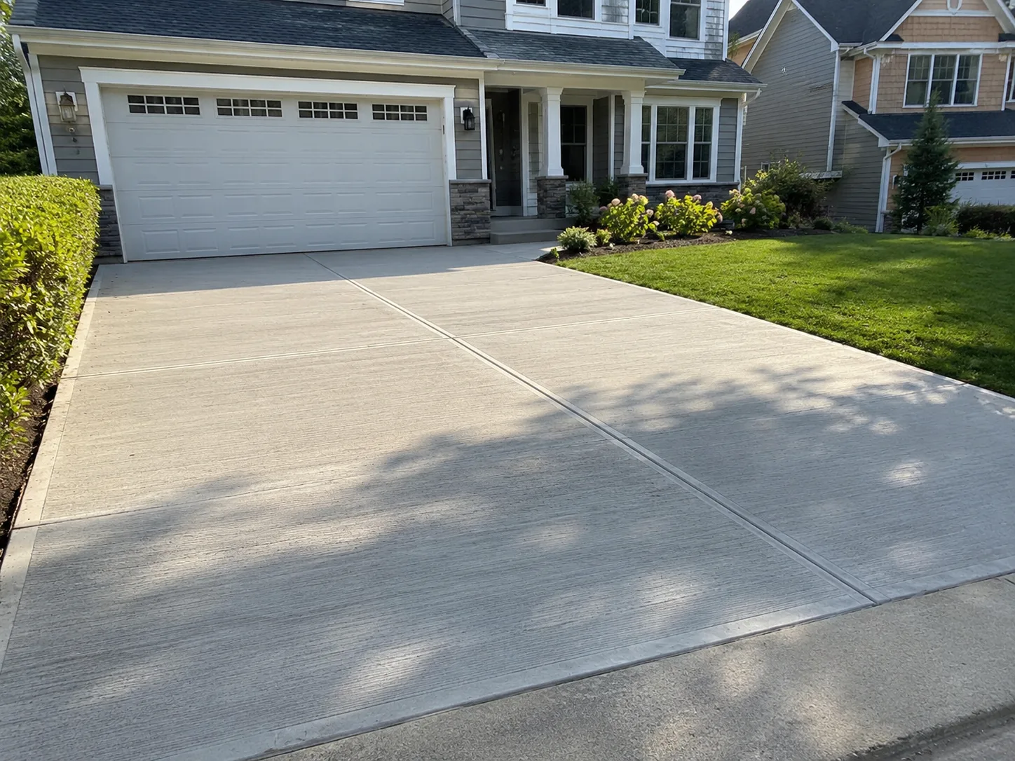 Stamped concrete driveway